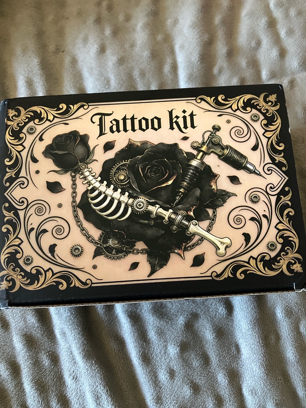 Tattoo Kit Decorative Case in Black and Cream